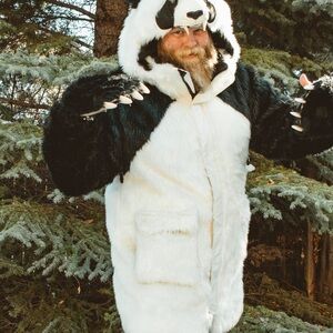 Unisex Wildcoat Panda Black and White Faux Fur Coat